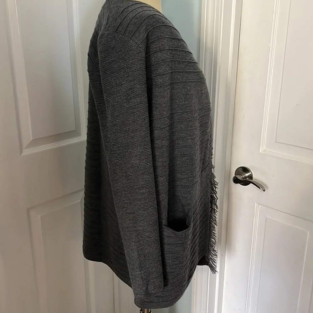 Talbots Pure Merino Wool Open Front Fly Away Sweater size S - Picture 2 of 10